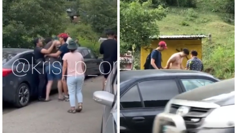 Алматыда жол апатына ұшыраған жүргізушілер төбелесе кеткен (ВИДЕО)