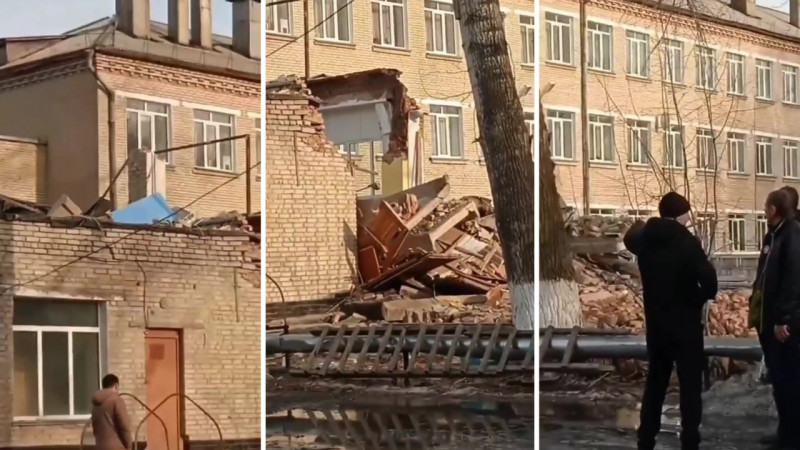 В СКО назвали причину обрушения крыши в актовом зале