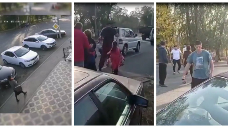 В Талгаре водители после ДТП начали выяснять отношения пистолетом и битой