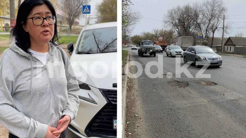 В Уральске женщину оштрафовали за объезд ямы