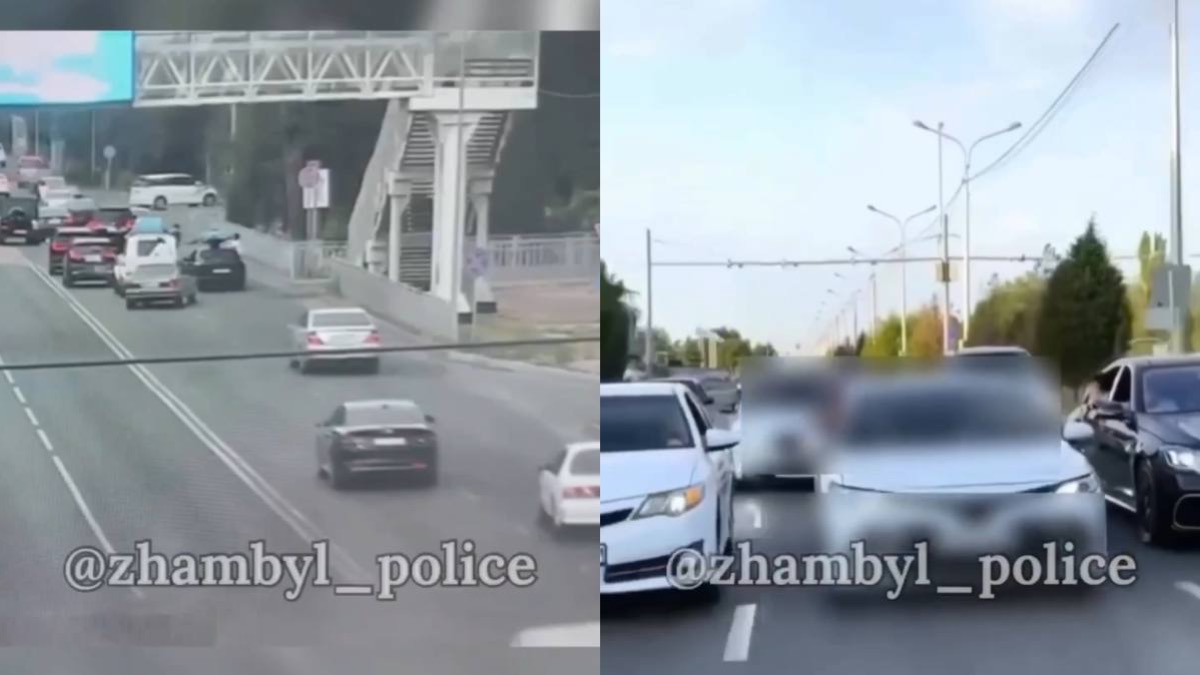 Кортеж выпускников устроил беспредел на дорогах в Таразе