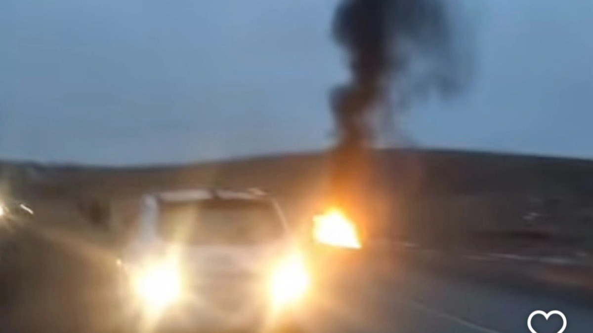 Қарағанды облысында инкассатор көлігі отқа оранды   