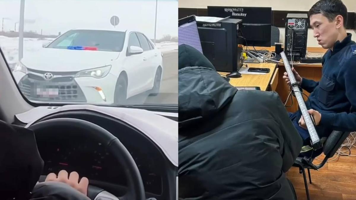 Кортеж с иностранными номерами устроил опасную езду на дорогах Актобе