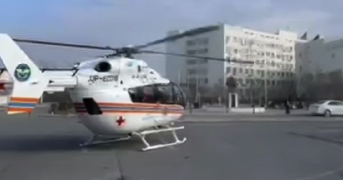 Санавиация доставила пострадавшего в ДТП в больницу Актау