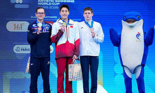 Казахстанец взял «бронзу» этапа Кубка мира по артистическому плаванию во Франции