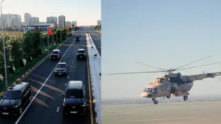 Вертолёты над Туркестаном: опубликованы кадры подготовки к саммиту